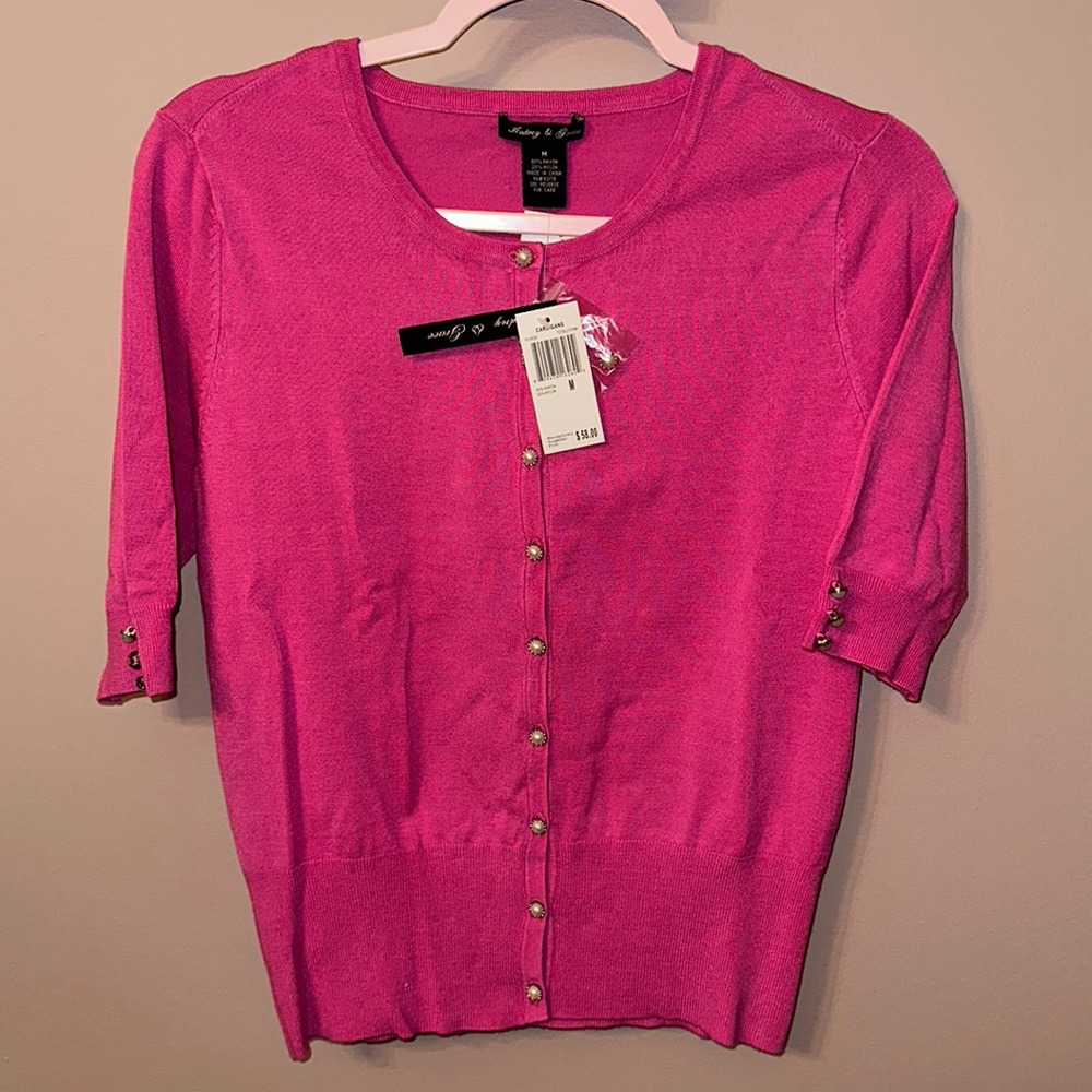 Audrey and Grace Pink Cardigan
